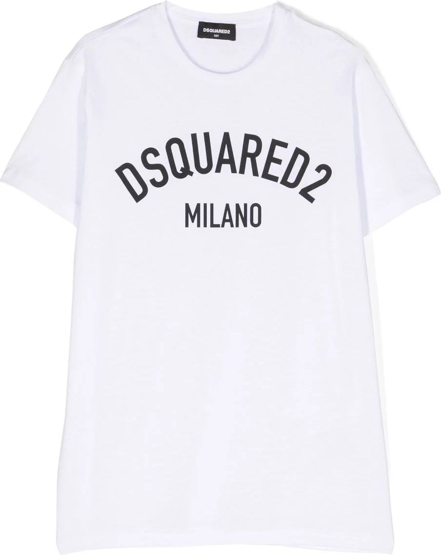 Dsquared2 slouch fit maglietta white Wit