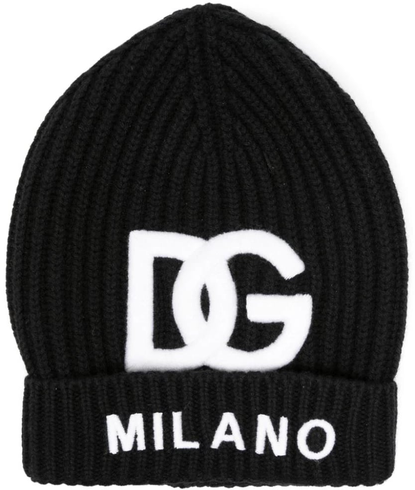 Dolce & Gabbana cappello in maglia black Zwart