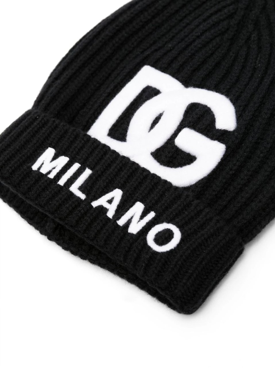 Dolce & Gabbana cappello in maglia black Zwart