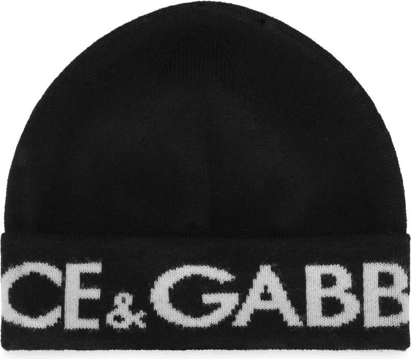 Dolce & Gabbana cappello in maglia black Zwart