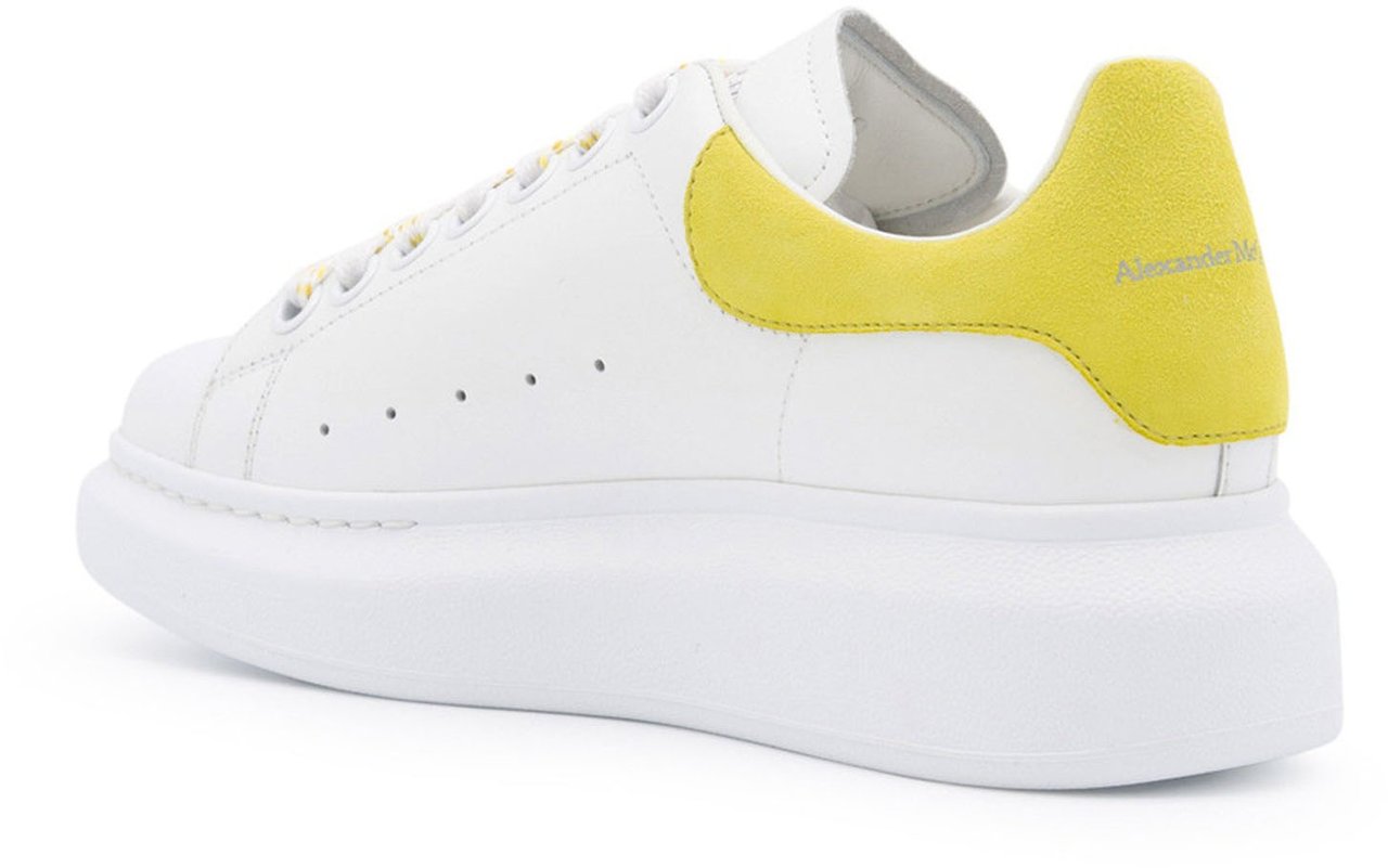 Alexander McQueen Alexander McQueen Leather Oversized Sneakers Wit