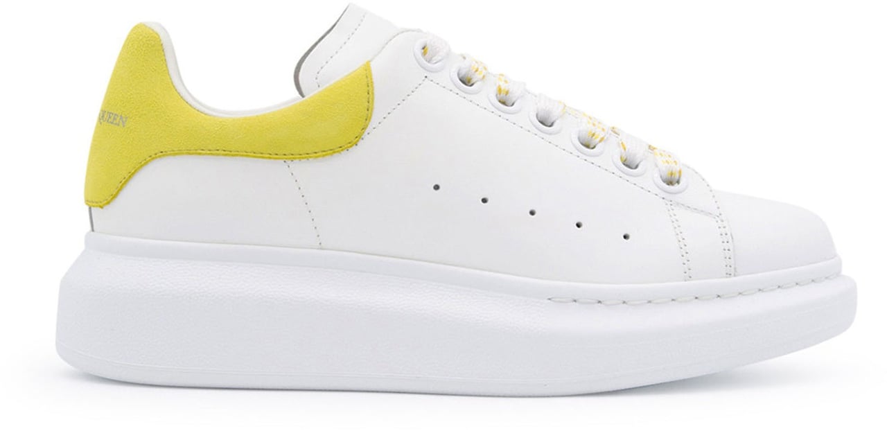 Alexander McQueen Alexander McQueen Leather Oversized Sneakers Wit