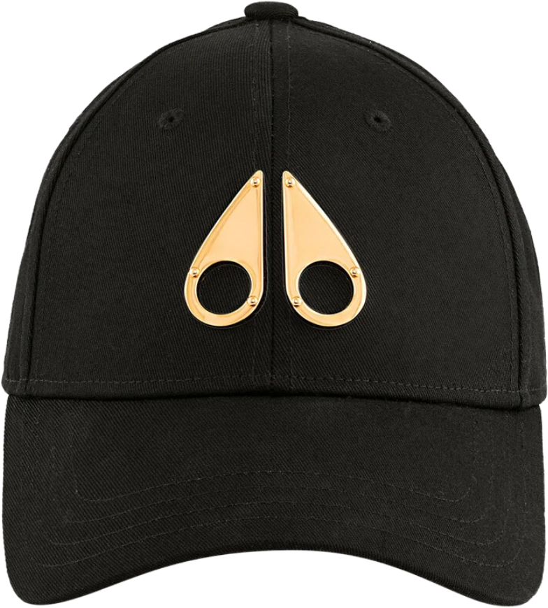 Moose Knuckles Gold Logo Icon Cap Zwart