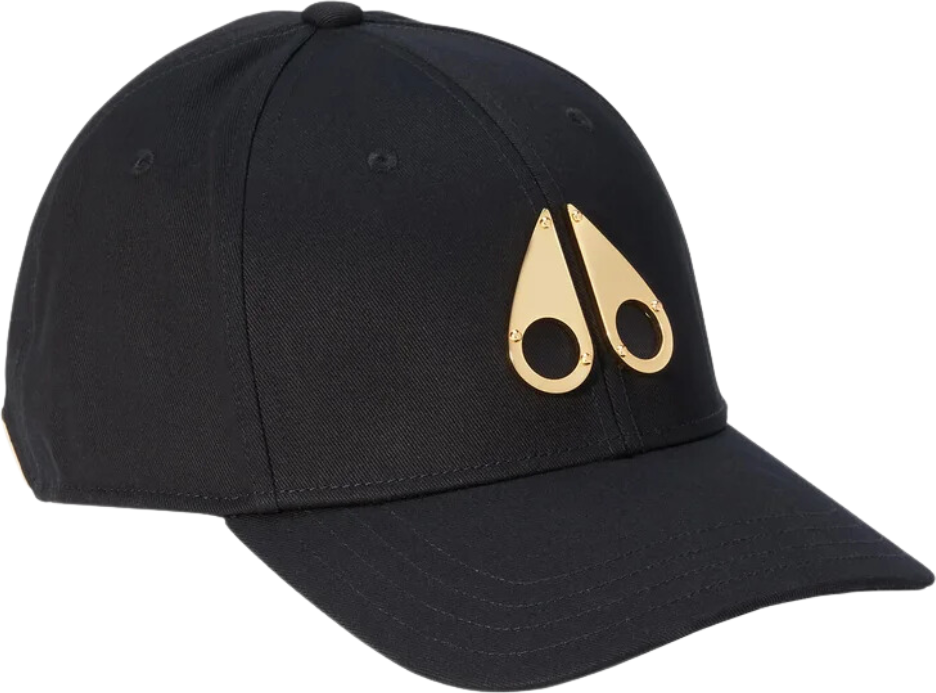 Moose Knuckles Gold Logo Icon Cap Zwart