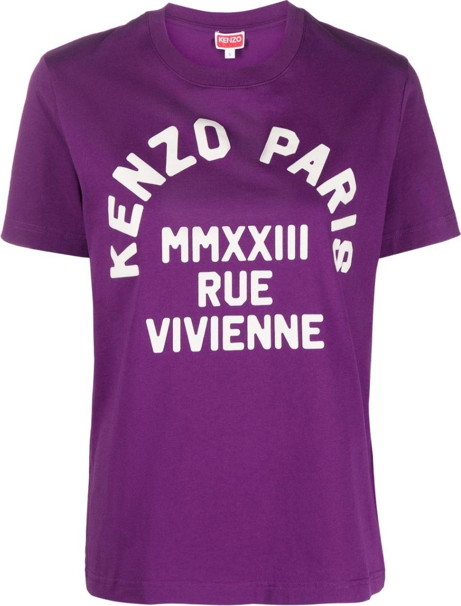 Kenzo Rue Vivienne Logo T-shirt Paars