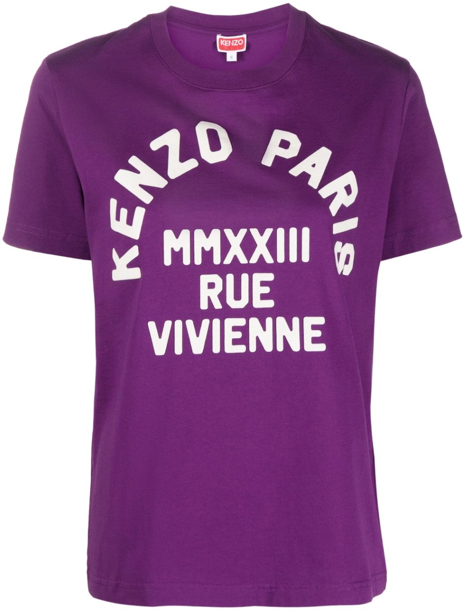 Kenzo Rue Vivienne Logo T-shirt Paars