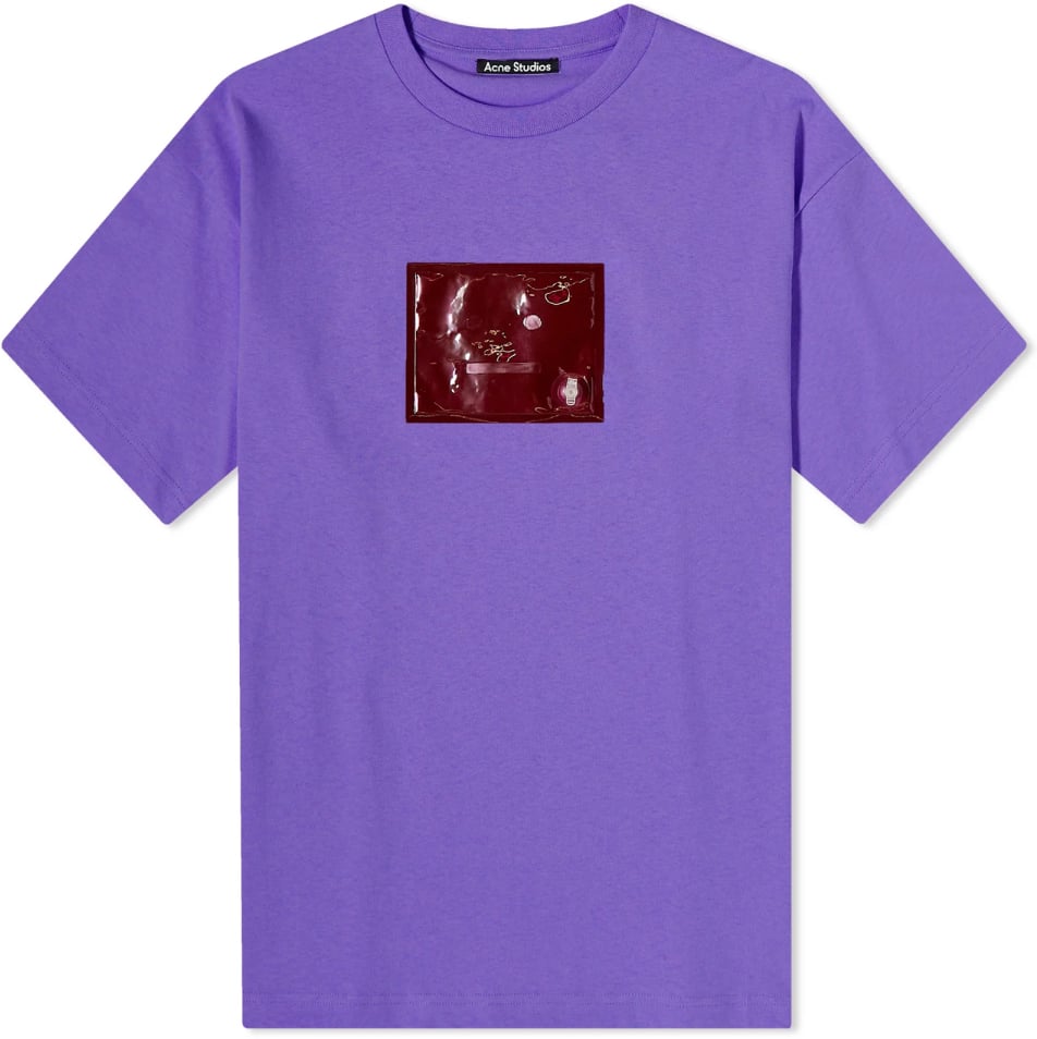 Acne Studios Exford Inflate Logo T-shirt Paars