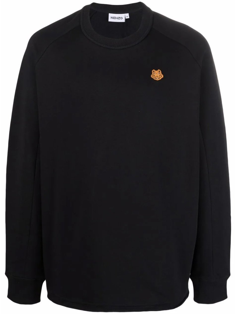 Kenzo Tiger Crest Logo Seasonal Sweatshirt Zwart