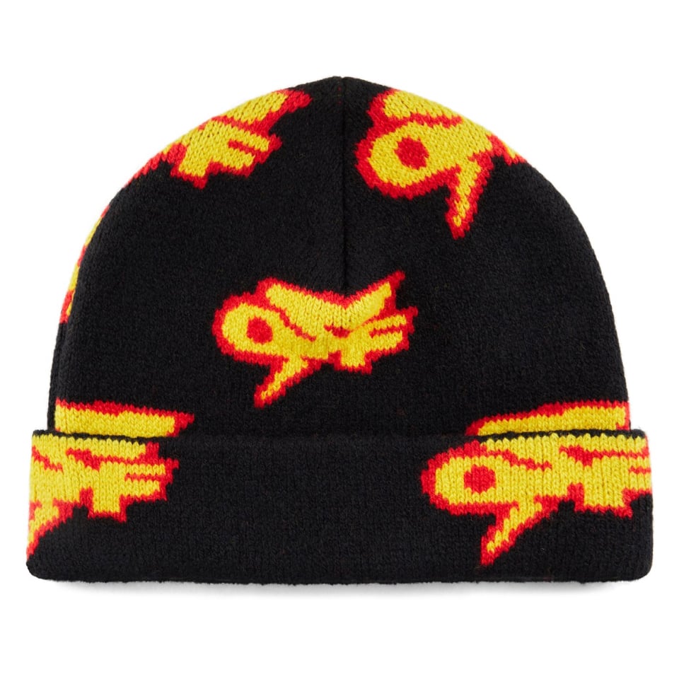 OFF-WHITE Off Thunder Logo Beanie Zwart