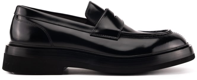 Santoni Flat Shoes Black Zwart
