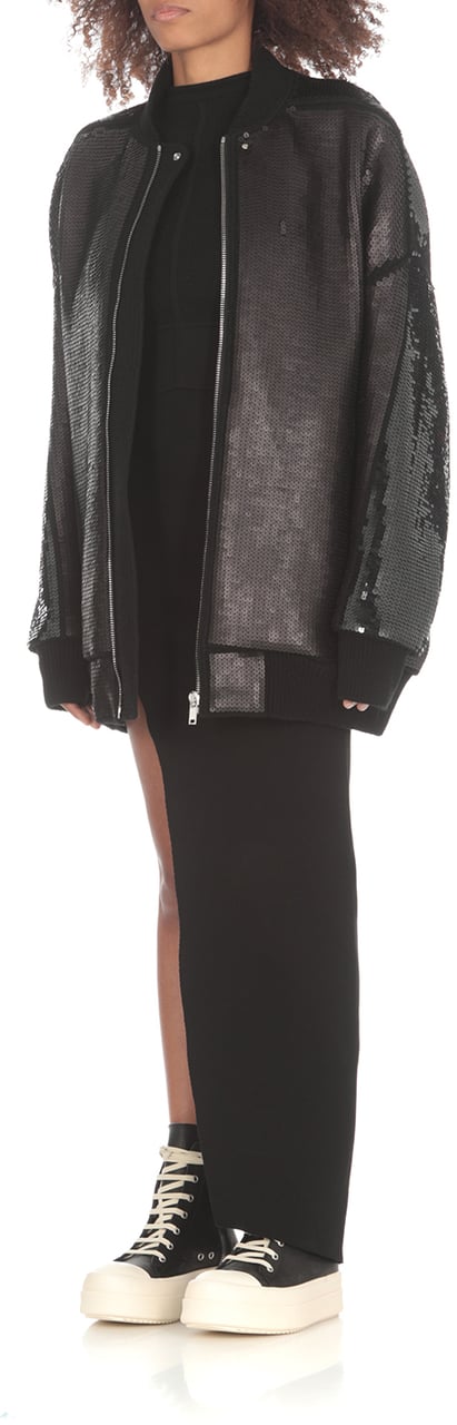 Rick Owens Coats Black Zwart