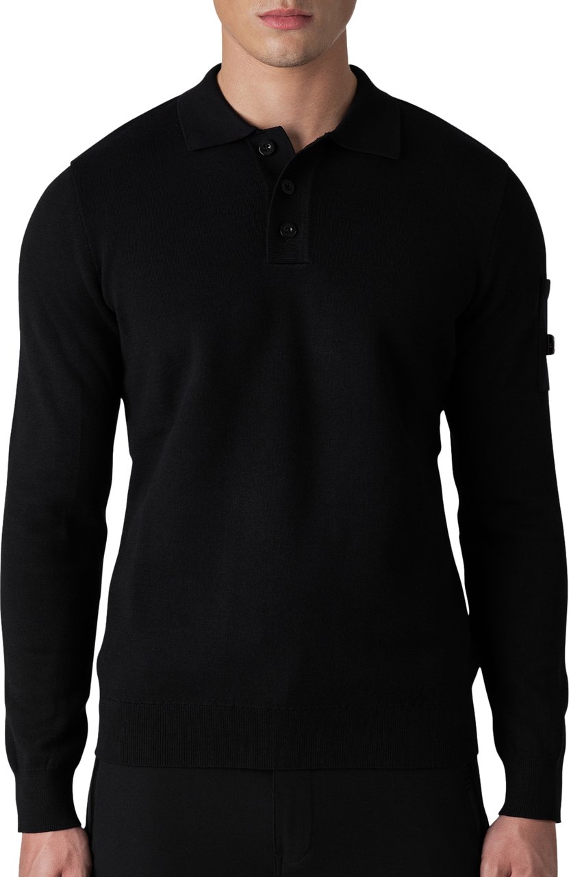 Quotrell Quotrell Couture - Couteux Knitted Button Up | Black Zwart