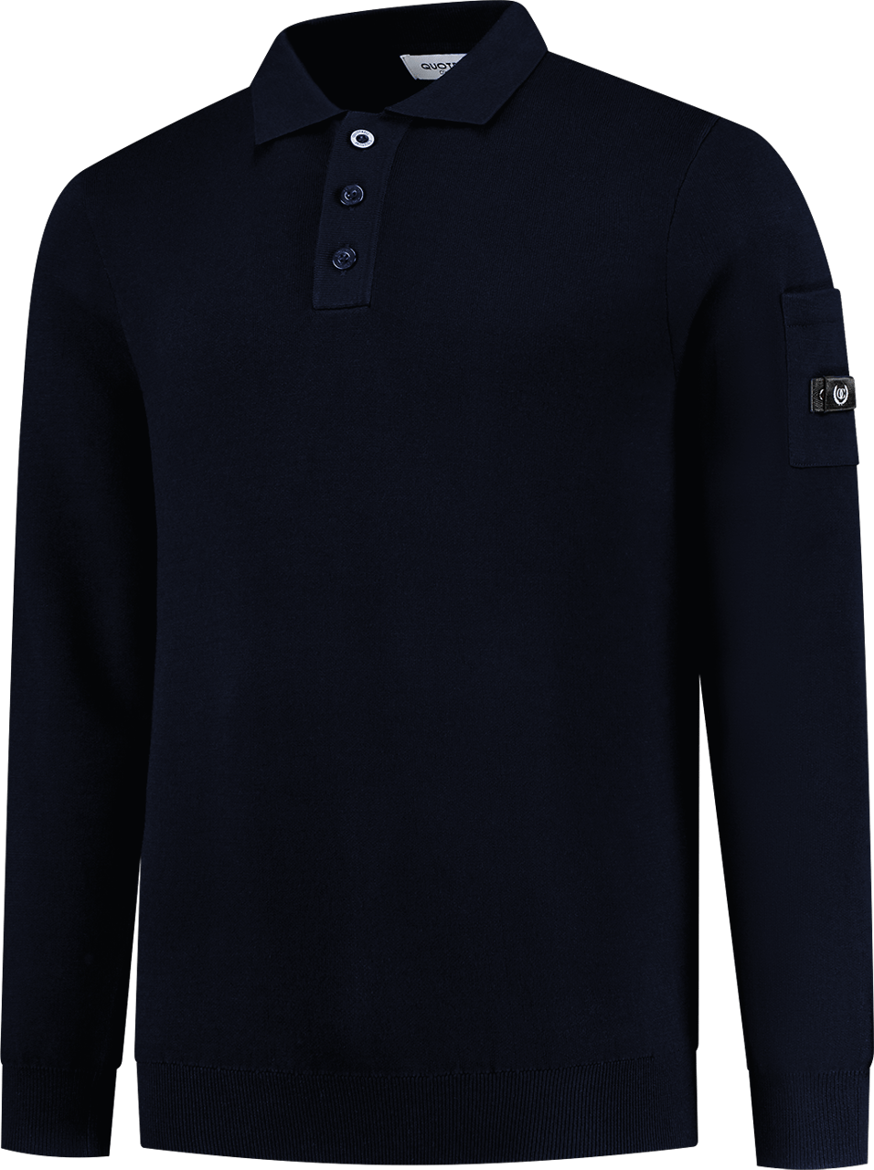 Quotrell Quotrell Couture - Couteux Knitted Button Up | Navy Blauw