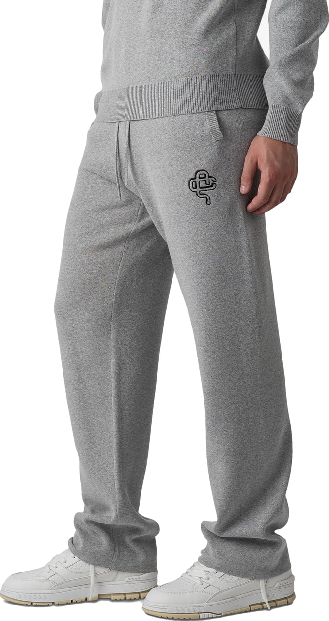 Quotrell Quotrell Couture - Salvador Knitted Pants | Grey Melee/black Grijs