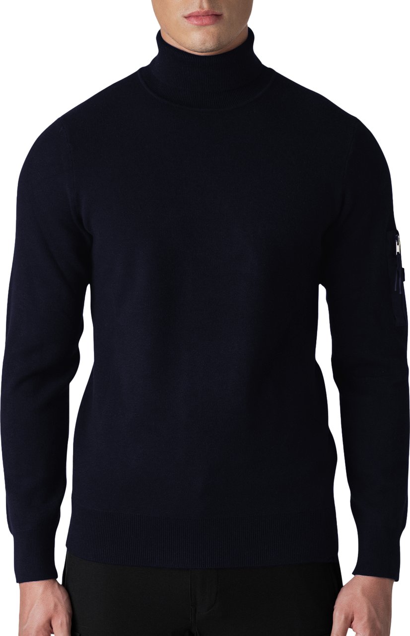 Quotrell Quotrell Couture - Torro Knitted Sweater | Navy Blauw