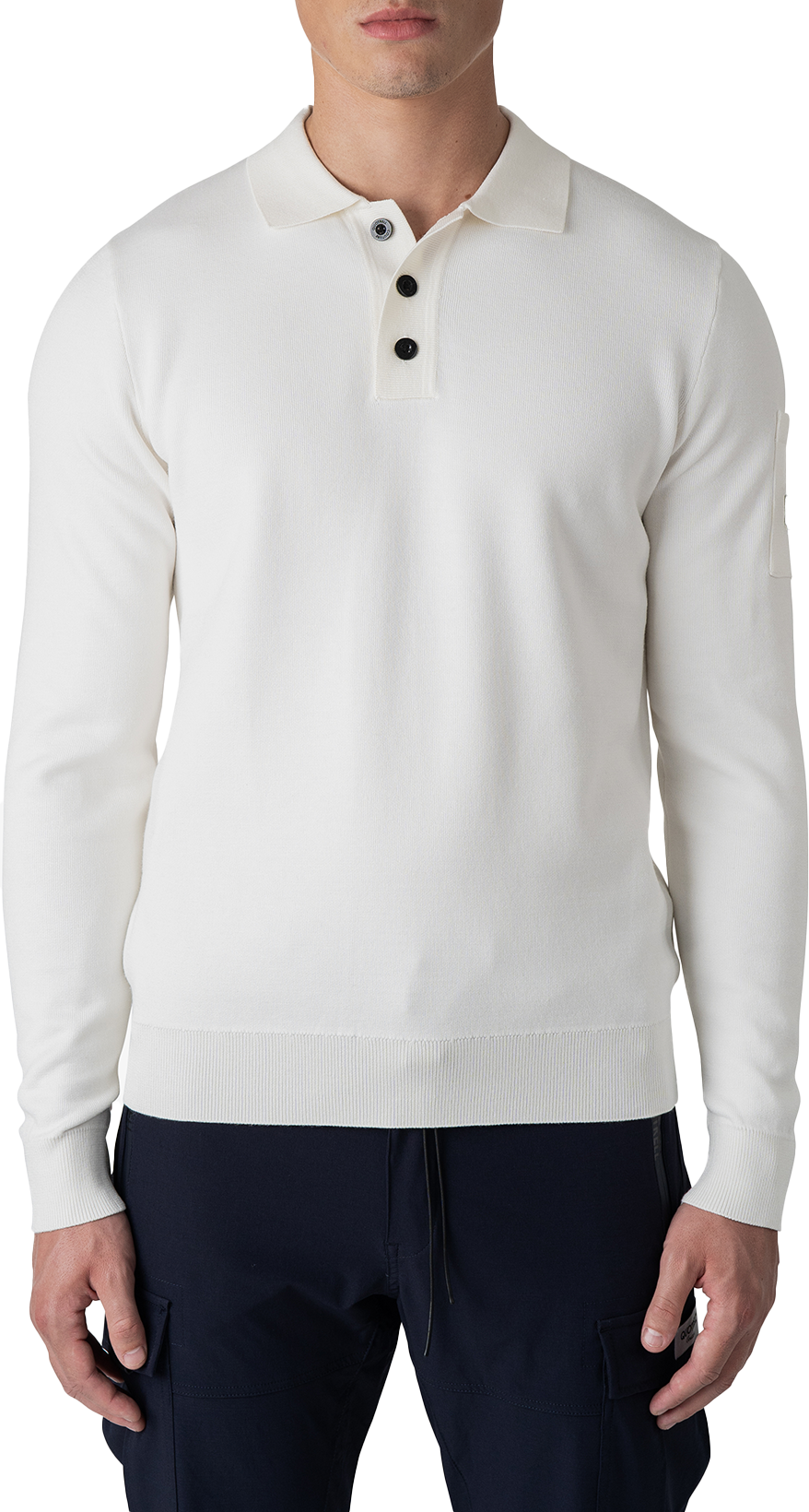 Quotrell Couteux Knitted Button Up | Ecru Beige