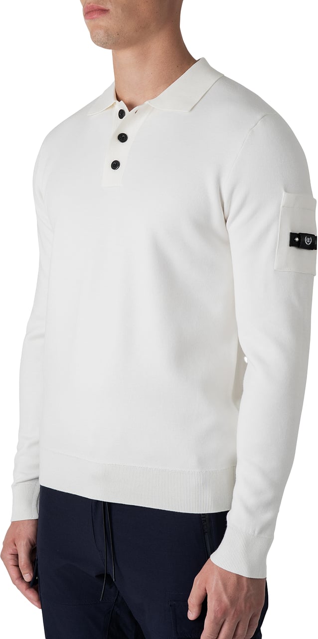 Quotrell Couteux Knitted Button Up | Ecru Beige