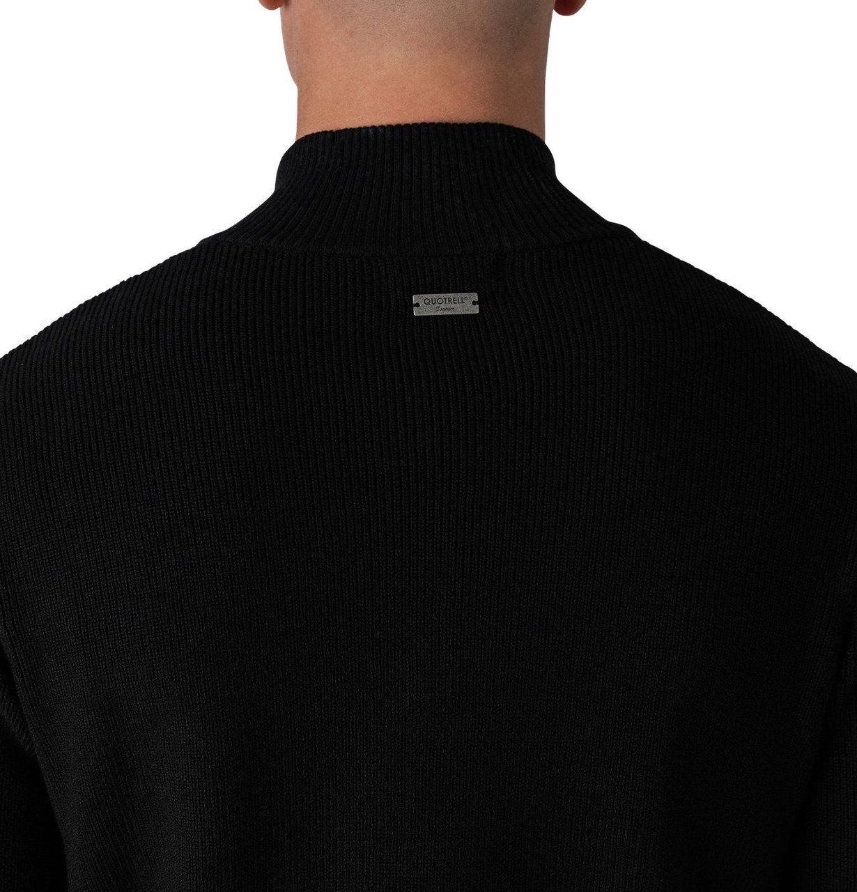 Quotrell Quotrell Couture - D'azur Knitted Halfzip | Black Zwart