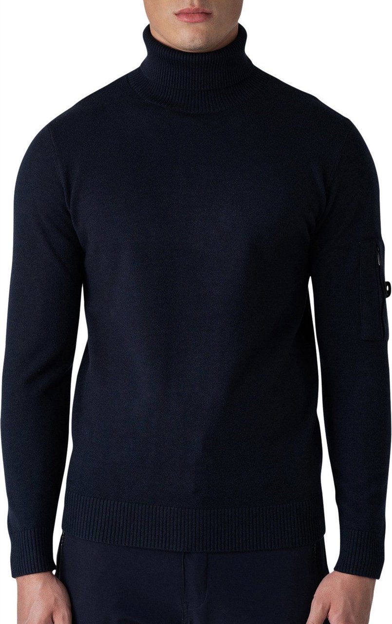 Quotrell Quotrell Couture - Papillon Knitted Sweater | Navy Blauw
