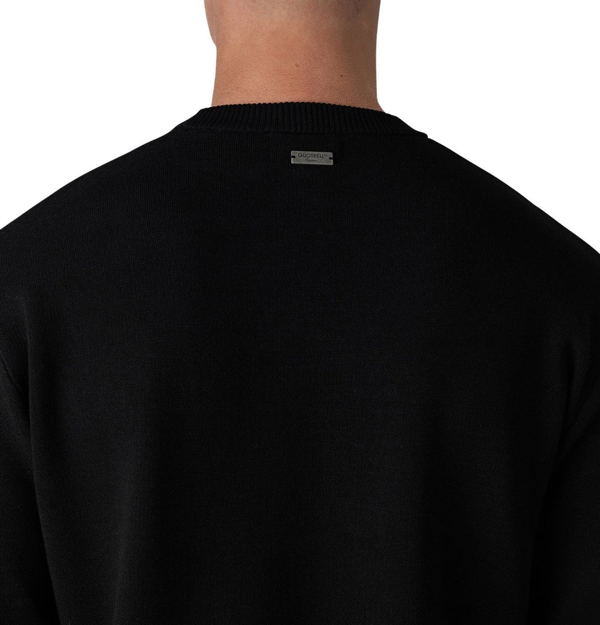 Quotrell Quotrell Couture - Salvador Knitted Crewneck | Black/white Zwart
