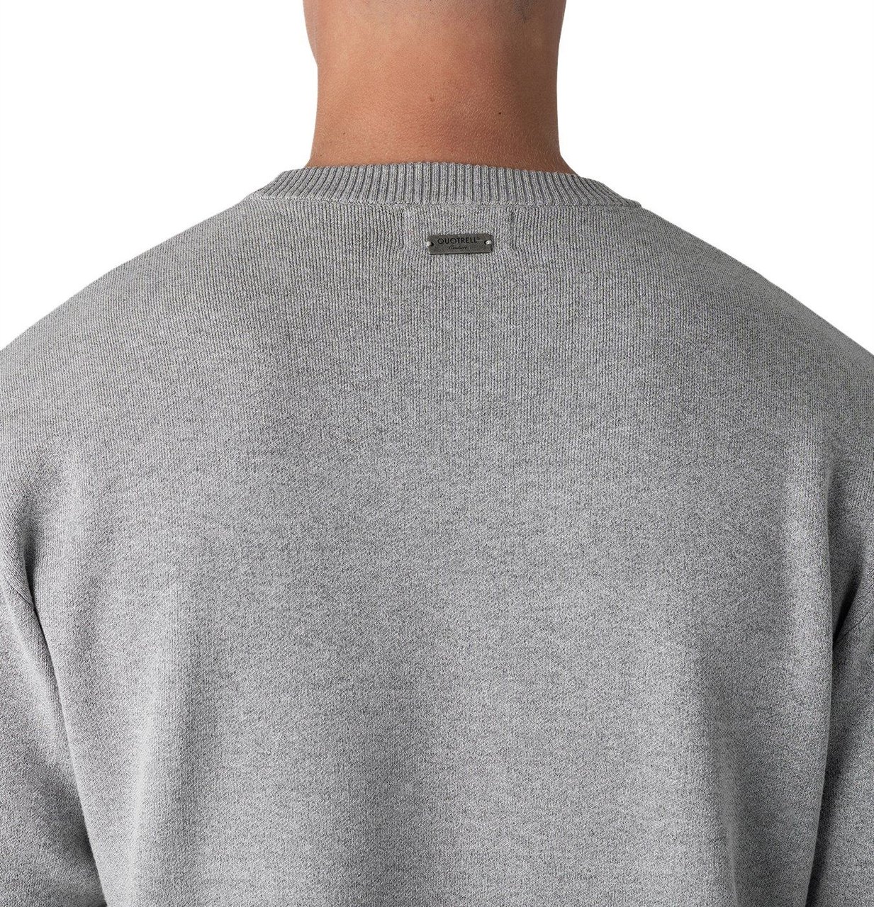 Quotrell Quotrell Couture - Salvador Knitted Crewneck | Grey Melee/black Grijs