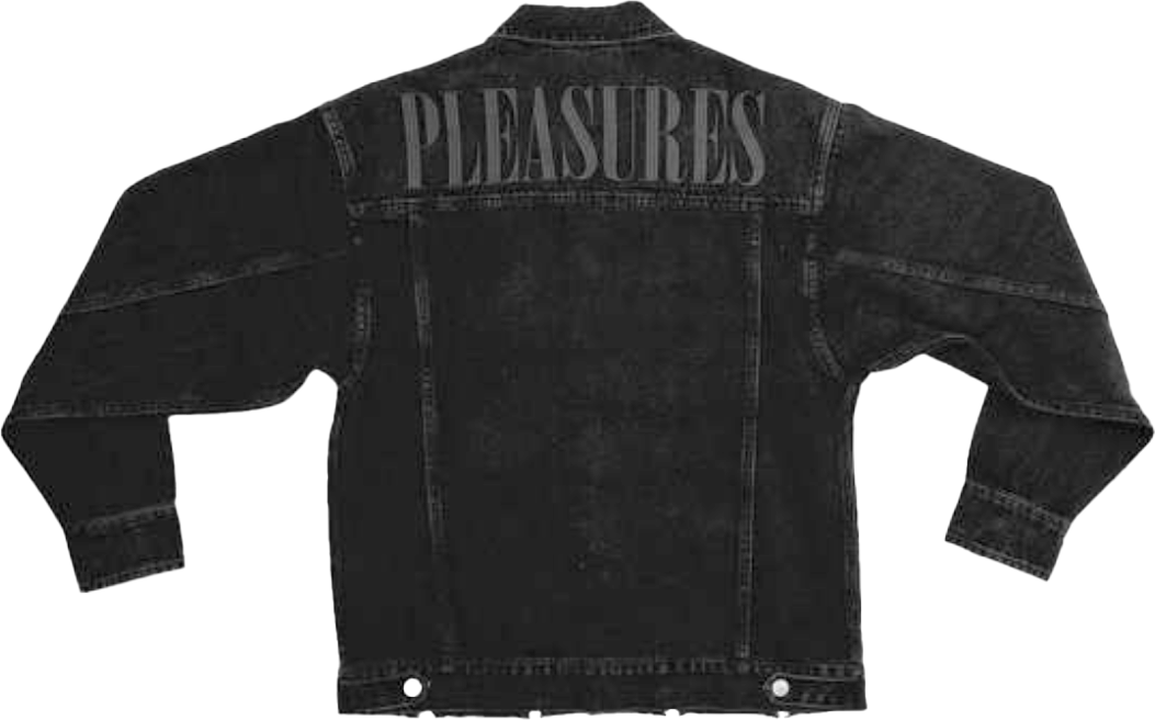 Pleasures Black Mileage Denim Trucker Jacket Black Zwart