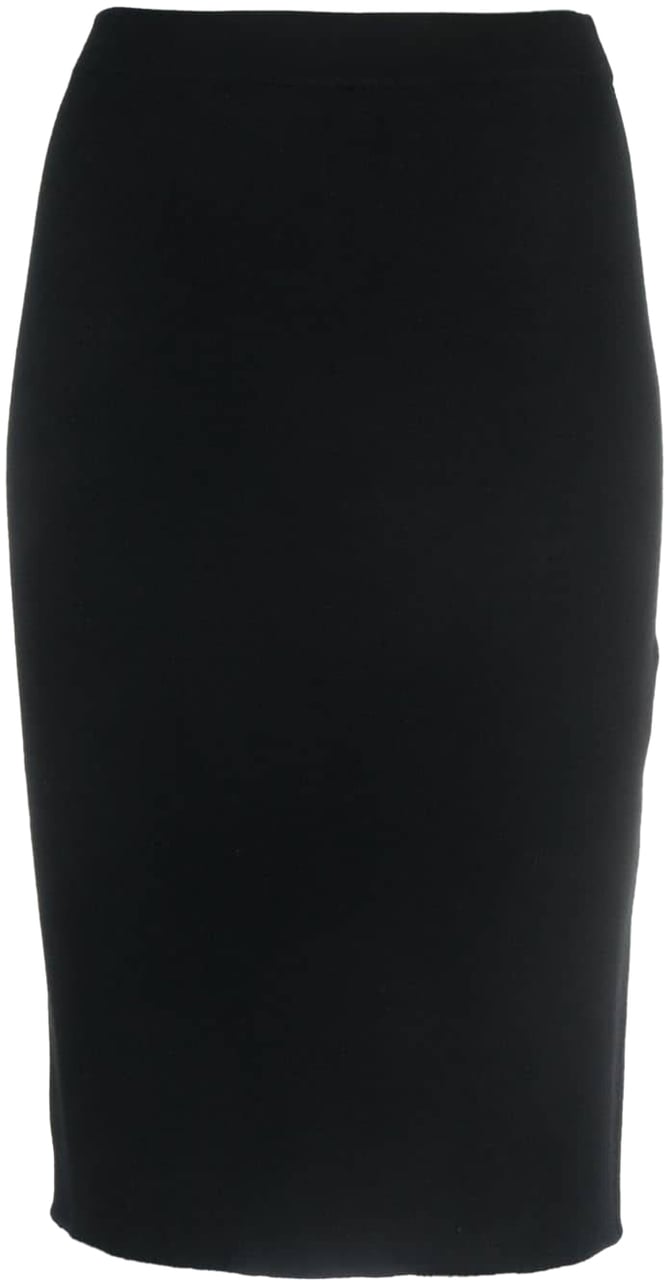 Saint Laurent Saint Laurent Black stretch wool blend skirt Zwart