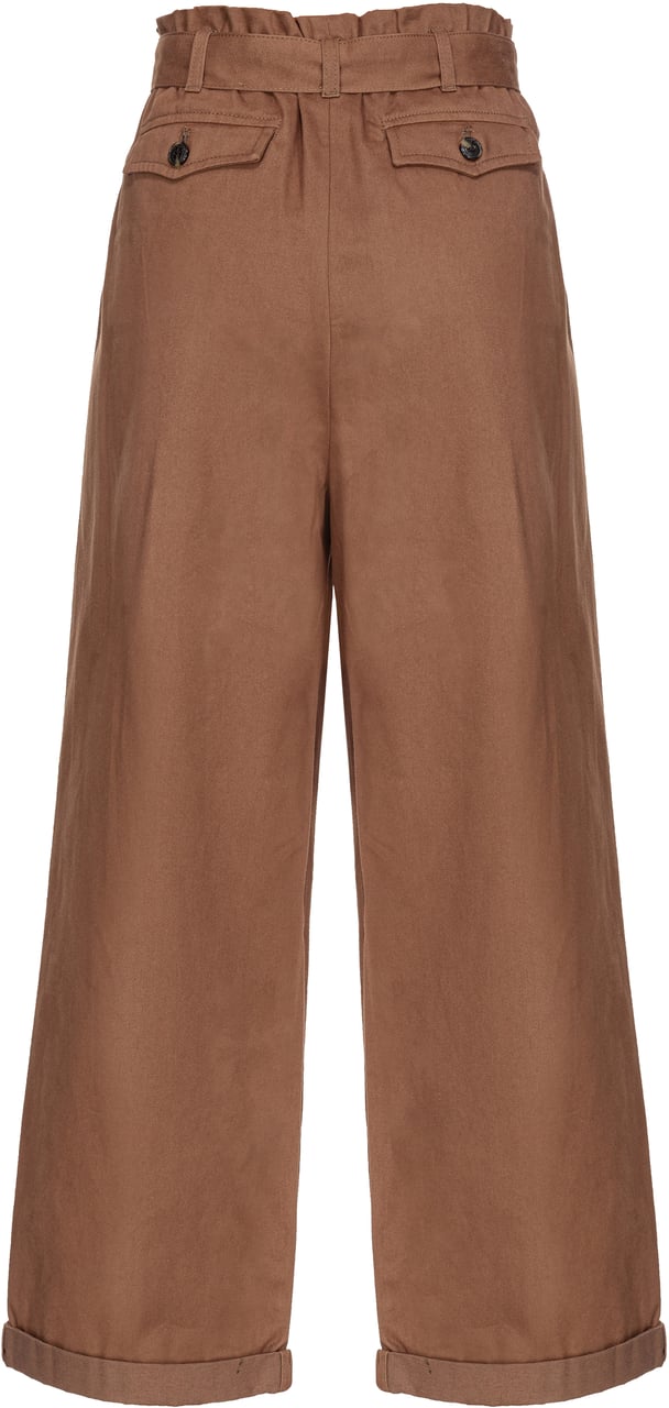 Pinko Trousers Terra Scura Bruin