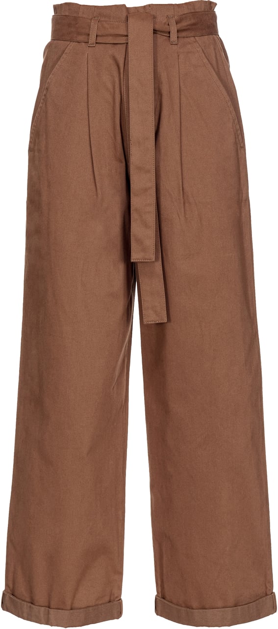 Pinko Trousers Terra Scura Bruin