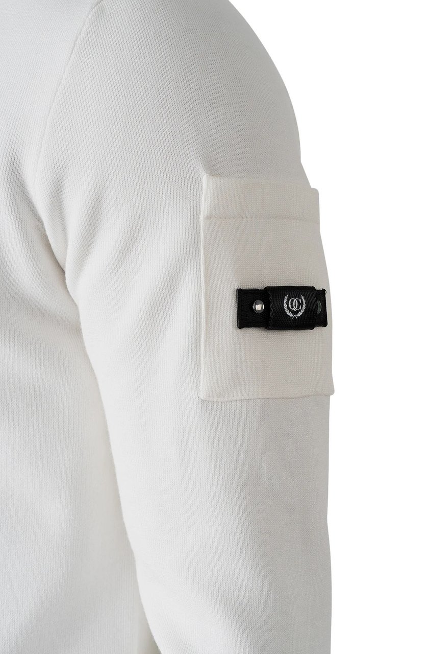 Quotrell Couteux Knitted Button Up | Ecru Beige