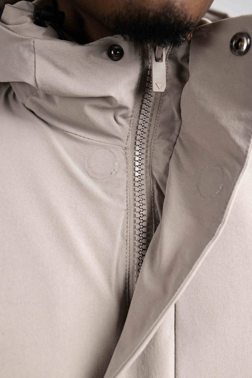 Purewhite Technical Parka Jas Heren Grijs Grijs