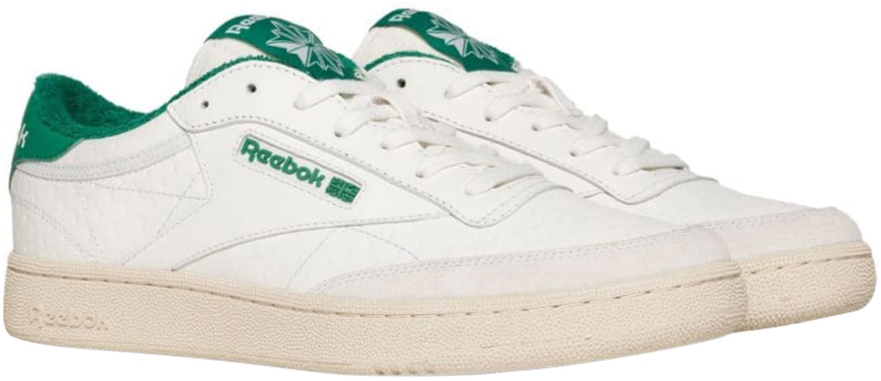 Reebok Club C embossed leather sneakers Wit