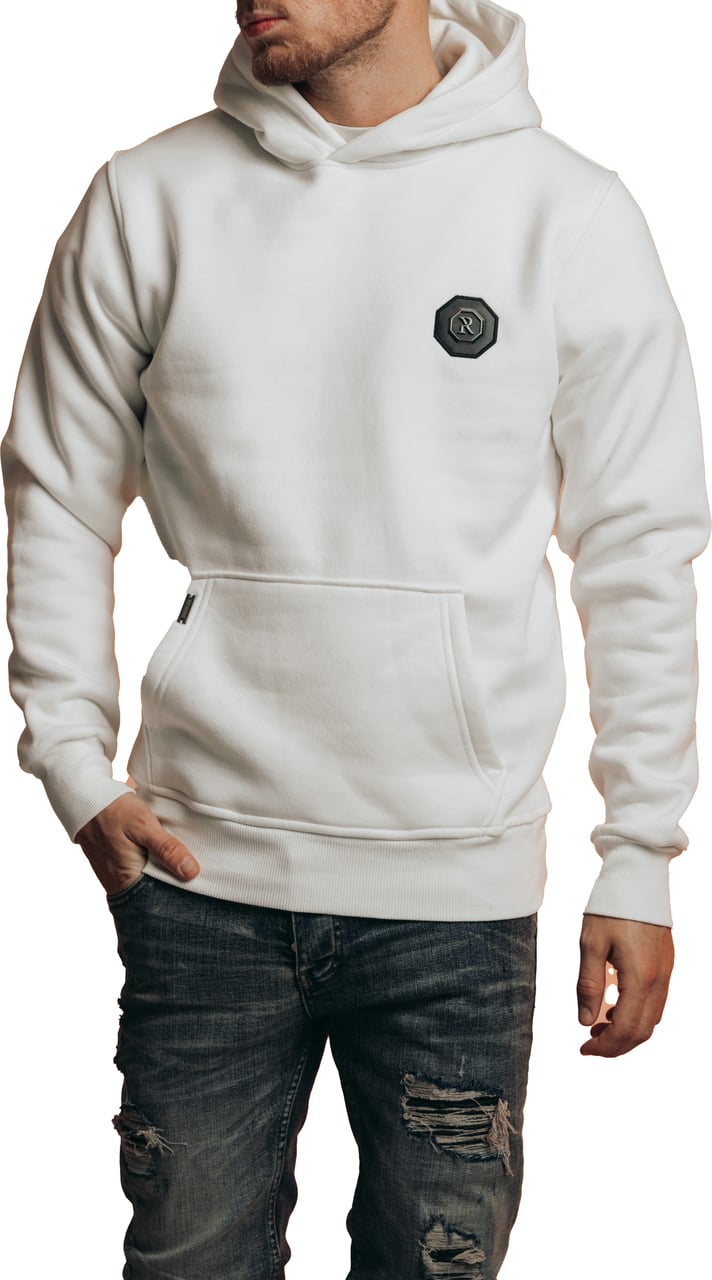 Richesse Badge Hoodie Creme Wit