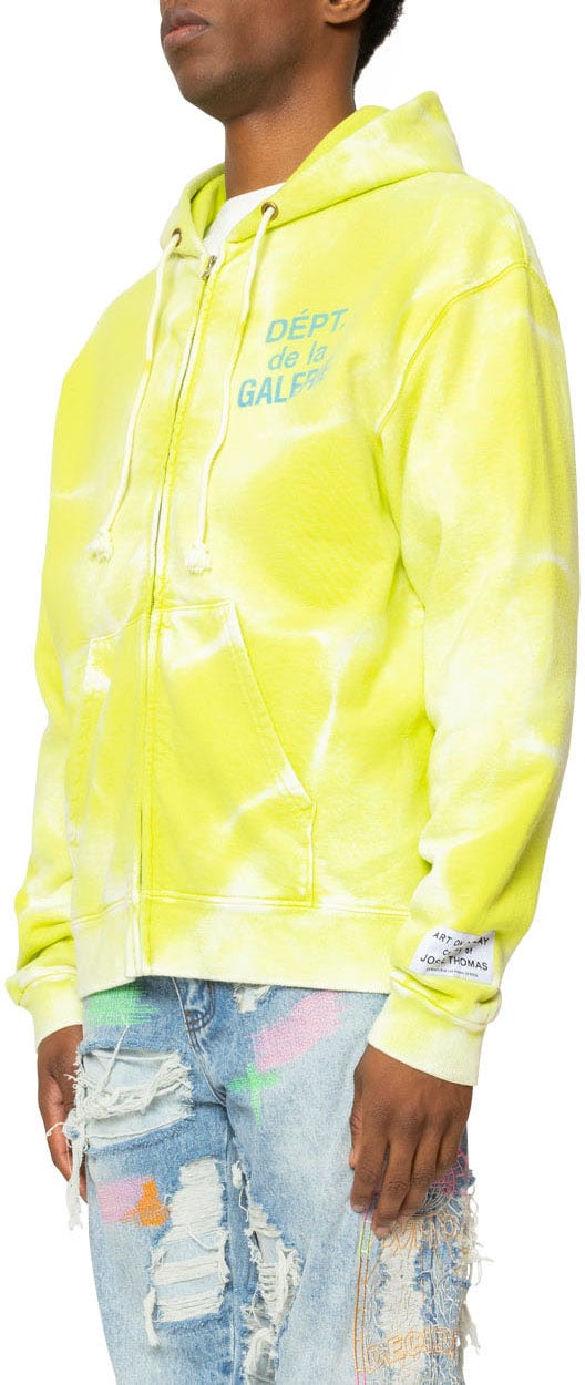 GALLERY DEPT Gallery Dept. Zip Up Hoodie (Lime) Divers