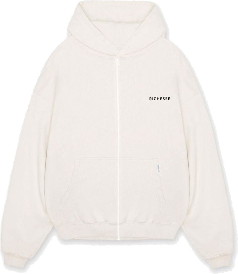 Richesse Zipper Hoodie Tracksuit Creme Wit