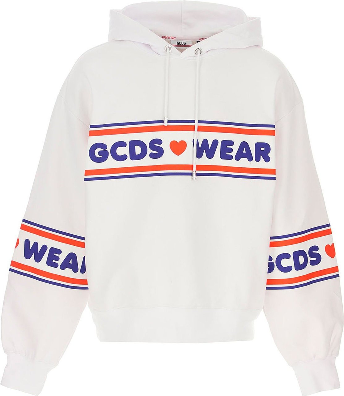 GCDS Gcds Logo Hooded Sweatshirt Wit