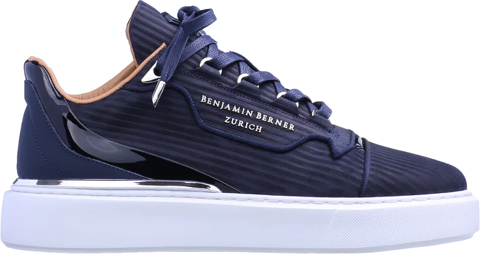 Benjamin Berner Benjamin Berner Heren Sneaker Blauw BNJ0120 3D STRIPED NAVY Blauw