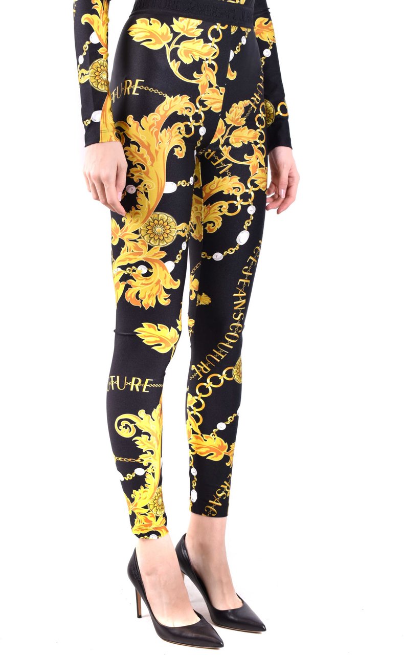 Versace Jeans Couture Chain Print Leggings Zwart
