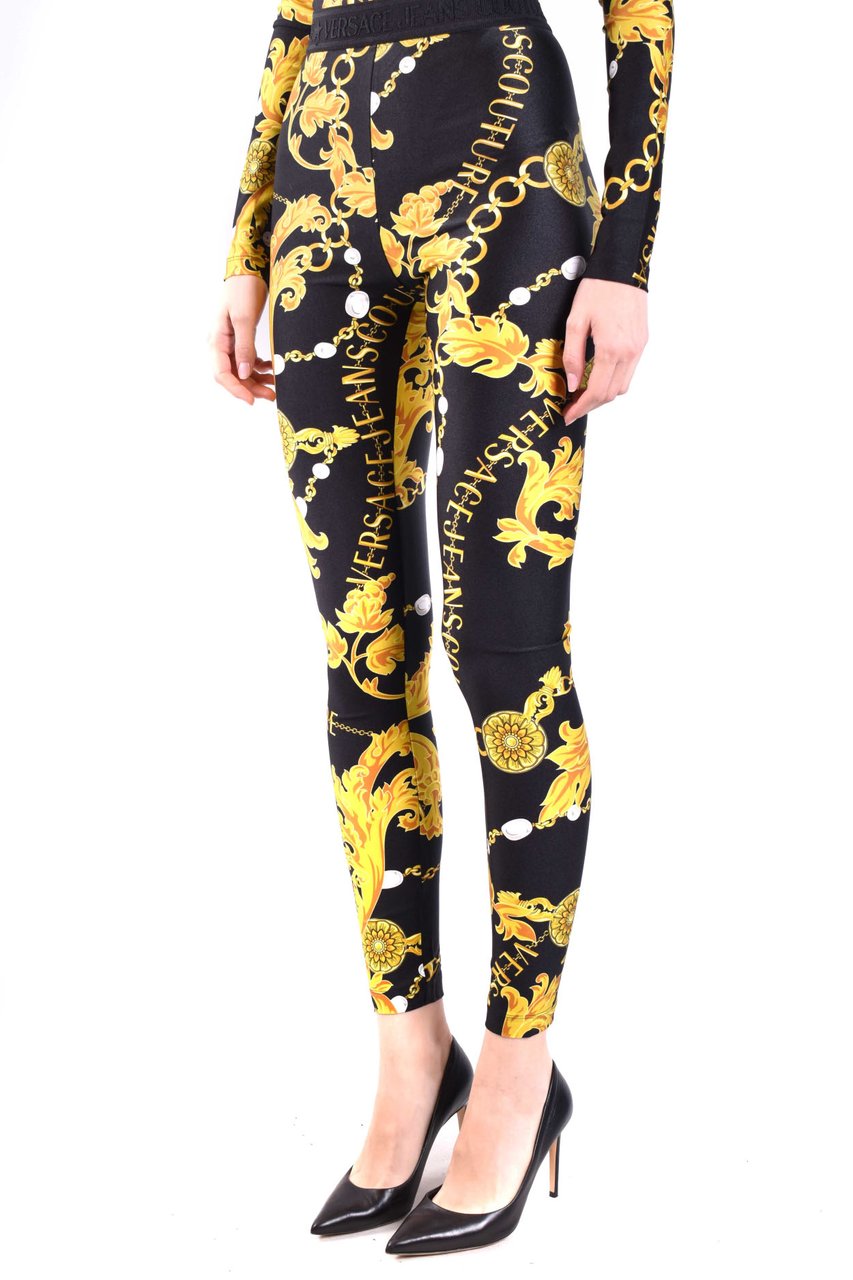 Versace Jeans Couture Chain Print Leggings Zwart