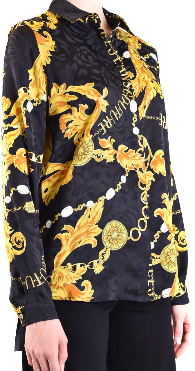 Versace Jeans Couture Chain Couture Print Shirt Zwart