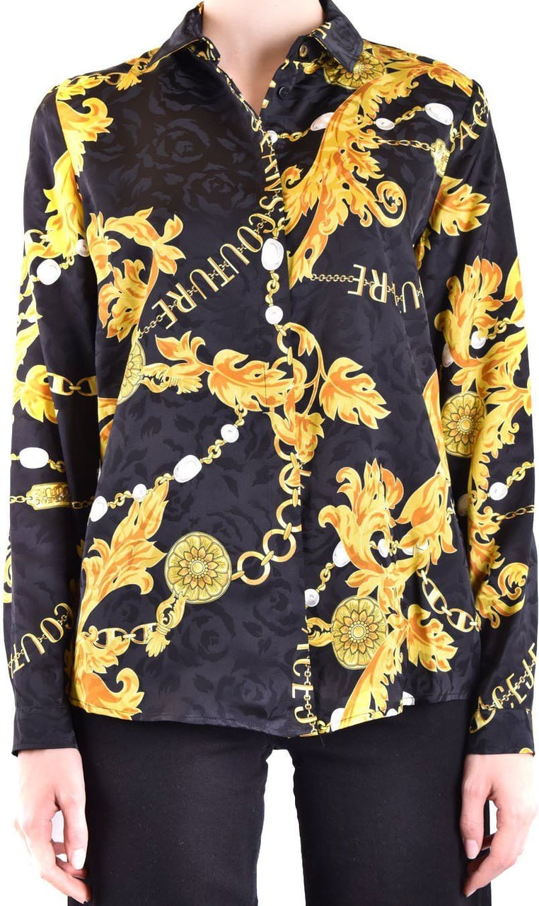 Versace Jeans Couture Chain Couture Print Shirt Zwart