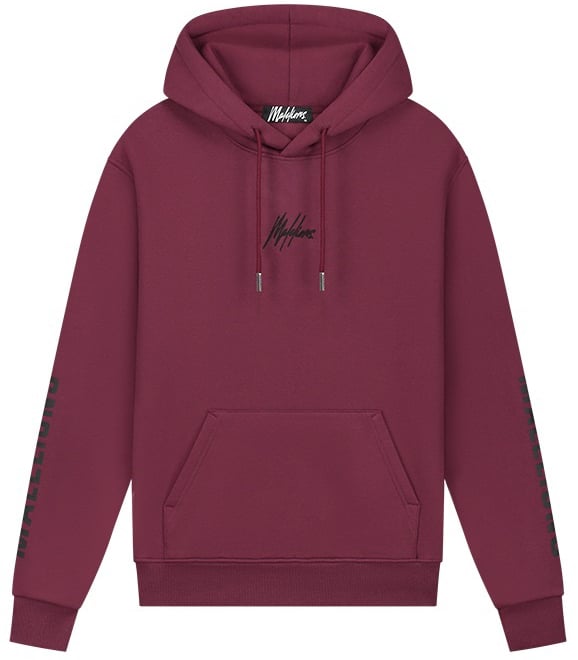 Malelions Lective Hoodie - Burgundy/Black Grijs