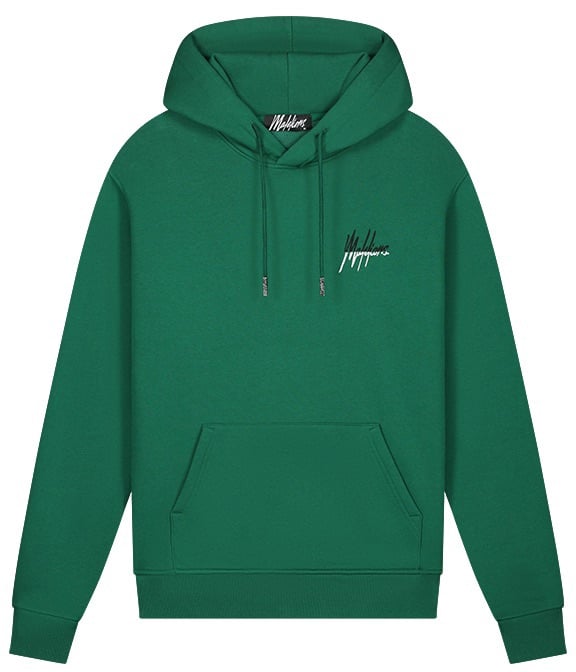 Malelions Split Hoodie - Dark Green/White Zwart