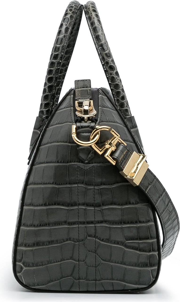 Givenchy Antigona Embossed Leather Satchel Grijs