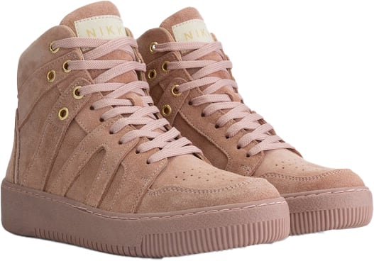 Nikkie Licht roze daim sneakers Roze