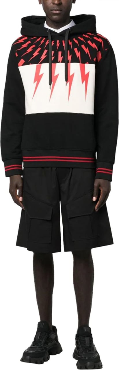 Neil Barrett logo-print long-sleeve hoodie Divers