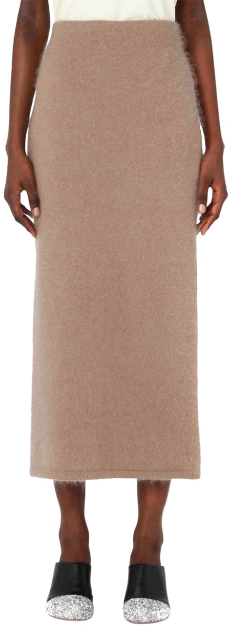 J.W. Anderson side-slit tube skirt Beige