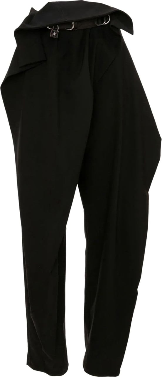 J.W. Anderson fold-over tapered trousers Zwart