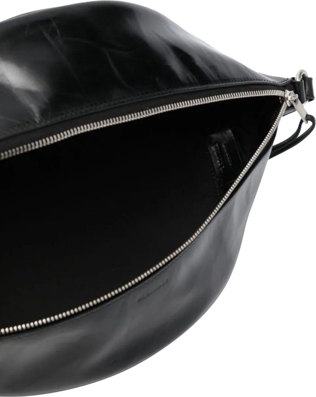 Jil Sander logo-debossed leather belt bag Zwart