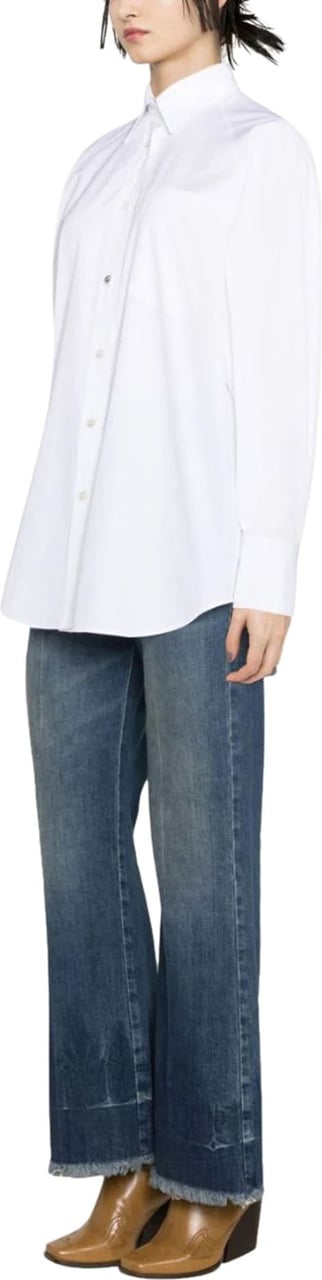 Stella McCartney long-sleeve cotton shirt Wit